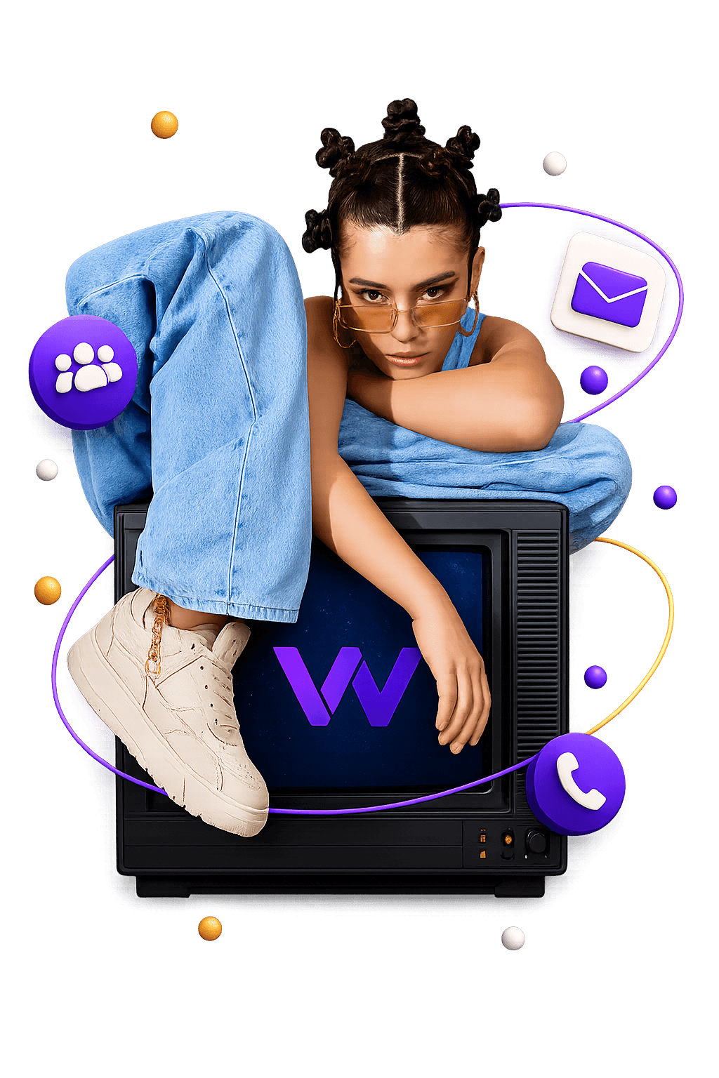 Young South African on a retro TV with the Wysely app